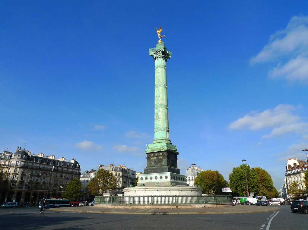 Place de la Bastille et la colonne de Juillet