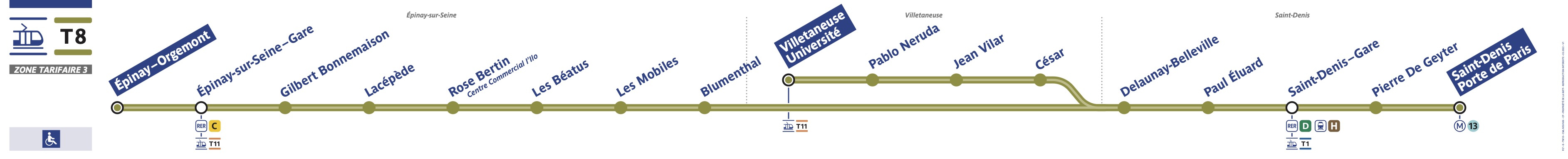 plan ligne tramway 8 paris